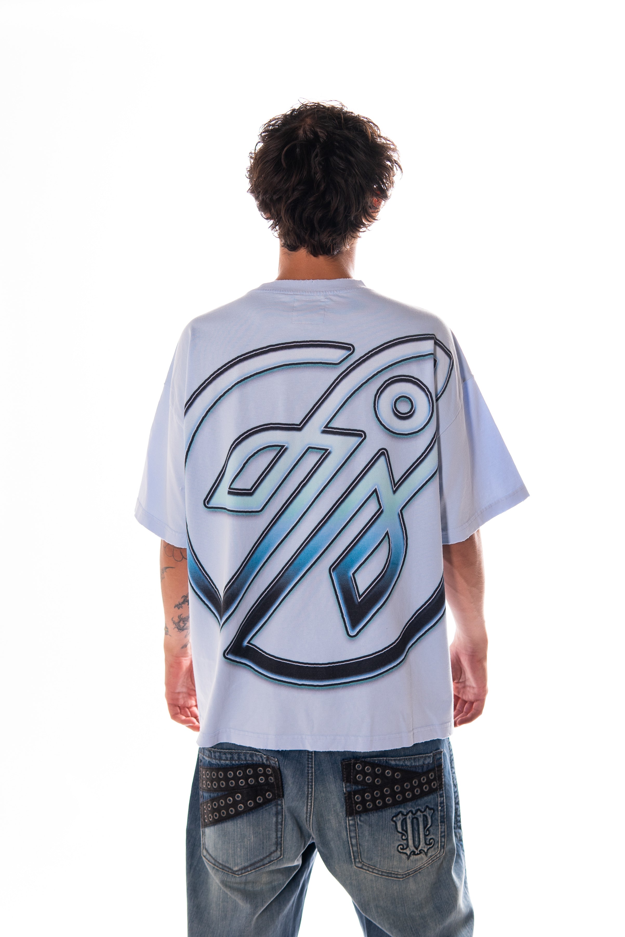 Watch Your Back Tee (Ice Blue)